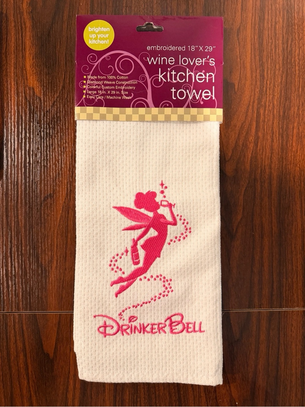 Chris’s Stuff DrinkerBell Novelty Kitchen Towel NWT 2011